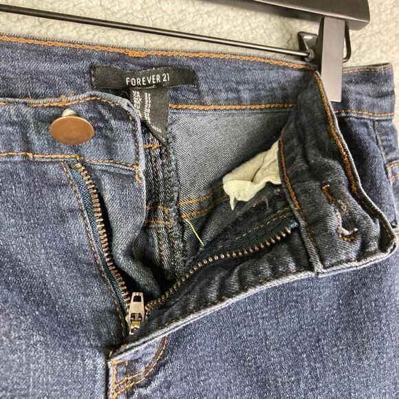 Forever 21 Womens Stretch Jeans Mid-Rise Medium Wash Denim Pants Blue Size 27 - Picture 9 of 12